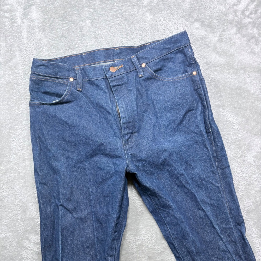 Wrangler Jeans Mens 35x34 Blue Cowboy Cut Original Fit 13MWZ Straight Leg Denim